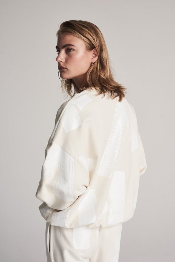 Zoe Karssen Willow foil paint print sweater