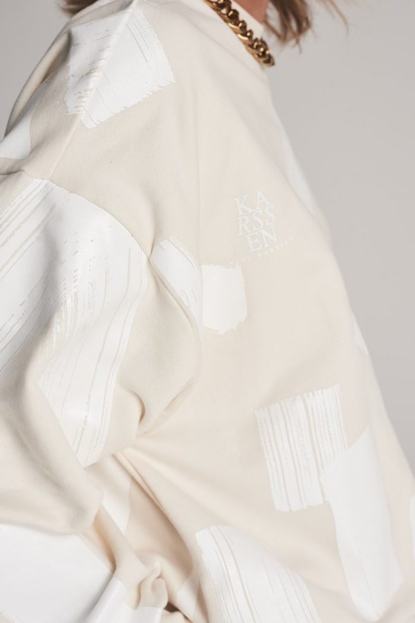 Zoe Karssen Willow foil paint print sweater