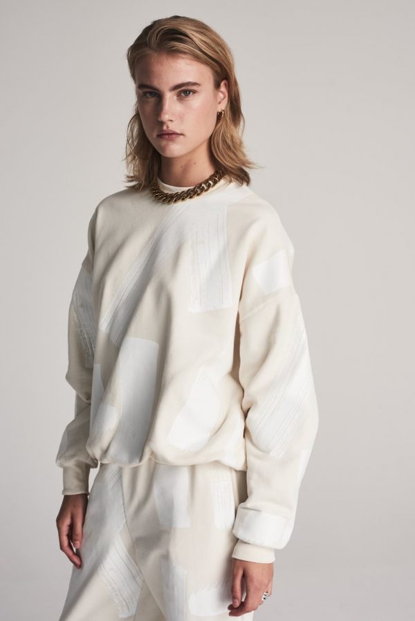 Zoe Karssen Willow foil paint print sweater