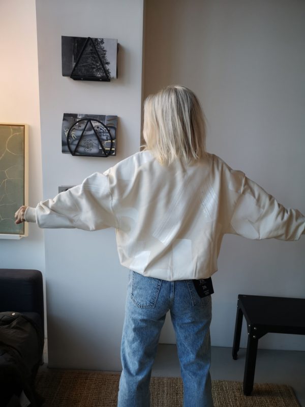 Zoe Karssen Willow foil paint print sweater