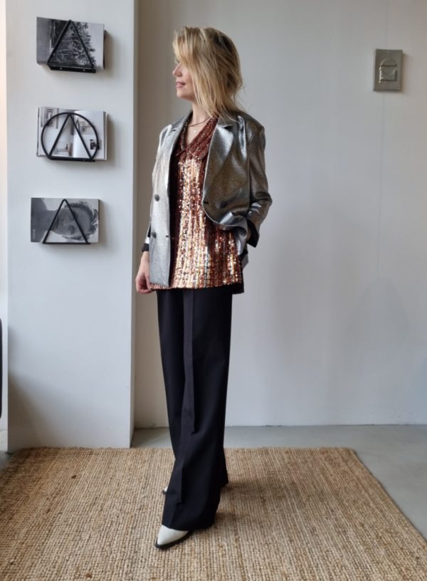 Selected Femme Sana blazer Silver