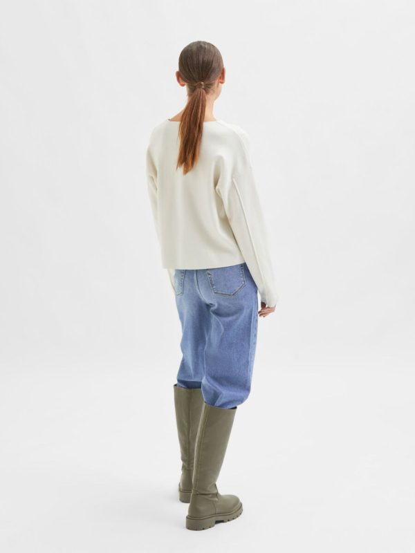 Selected Femme Adeline knit Snow white