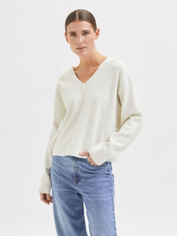 Selected Femme Adeline knit Snow white
