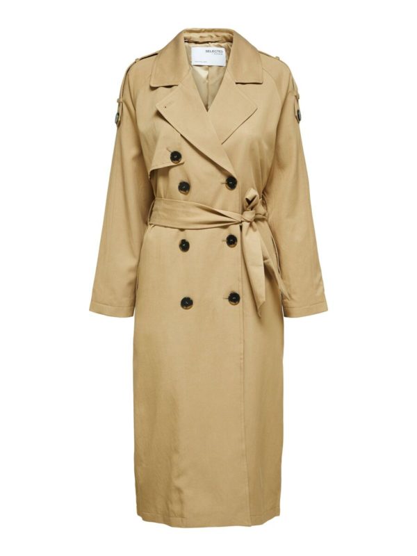 Selected Femme New Bren trenchcoat Cornstalk