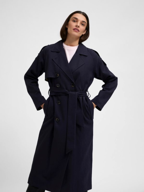 Selected Femme New Bren trenchcoat Dark navy