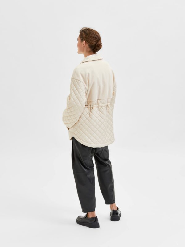Selected Femme Norma quilted teddy jacket