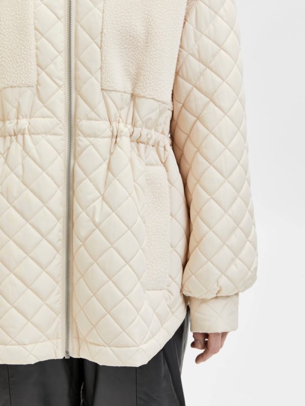 Selected Femme Norma quilted teddy jacket