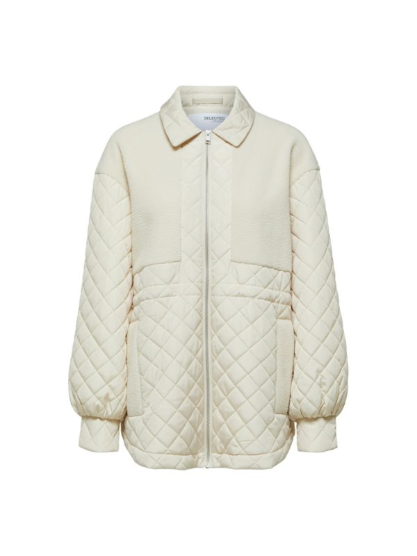Selected Femme Norma quilted teddy jacket