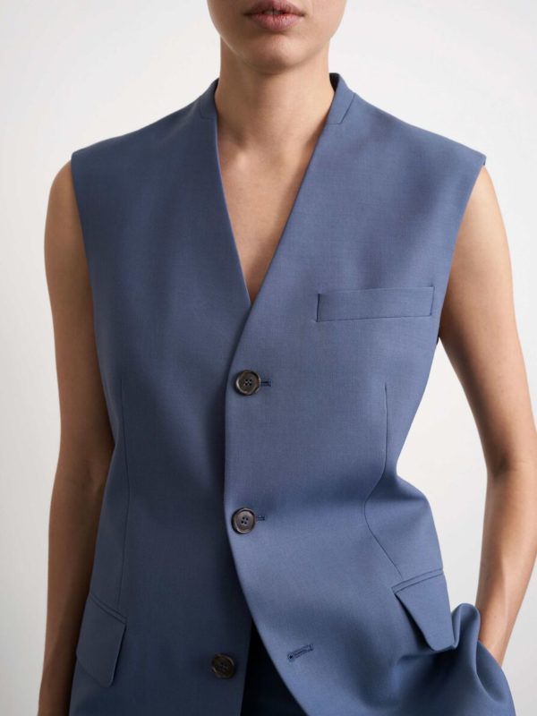 Tiger of Sweden Hiilma waistcoat Blue grey
