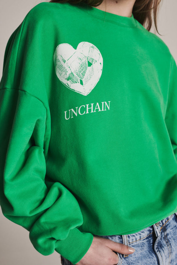 Zoe Karssen Willow Unchain artwork sweater Green