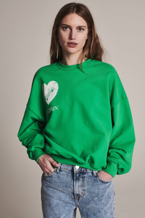 Zoe Karssen Willow Unchain artwork sweater Green
