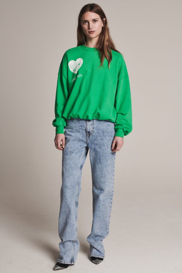 Zoe Karssen Willow Unchain artwork sweater Green