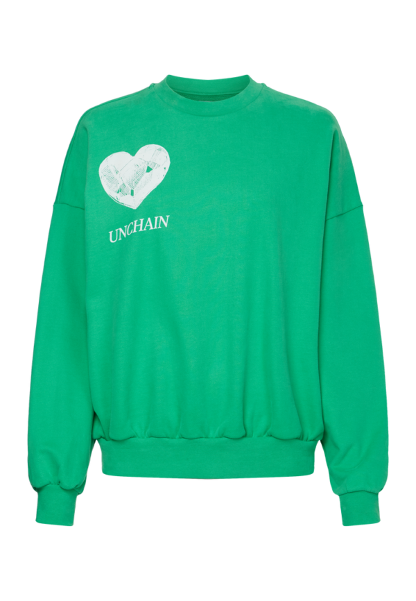 Zoe Karssen Willow Unchain artwork sweater Green