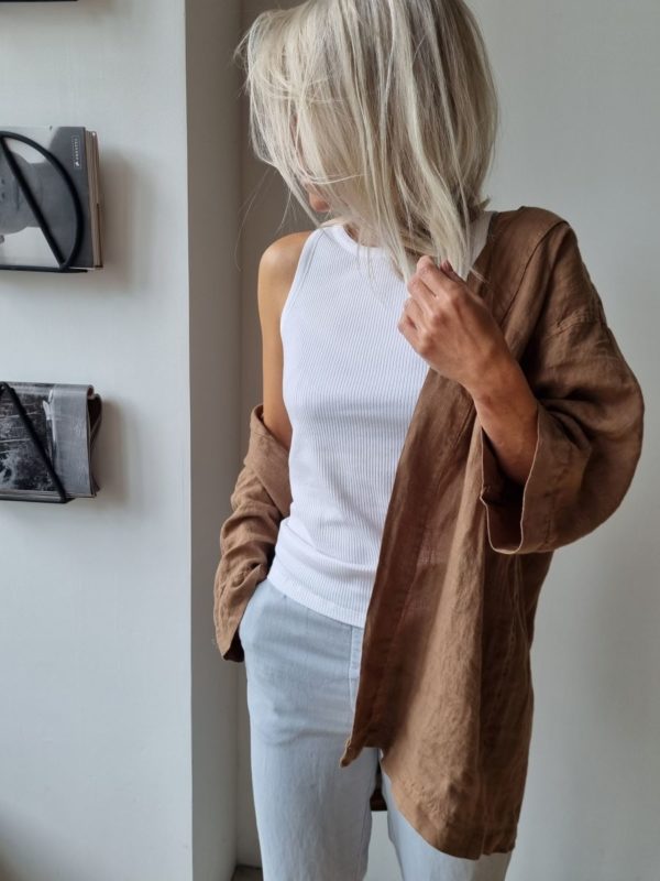 By Bar Imke linen jacket Toffee