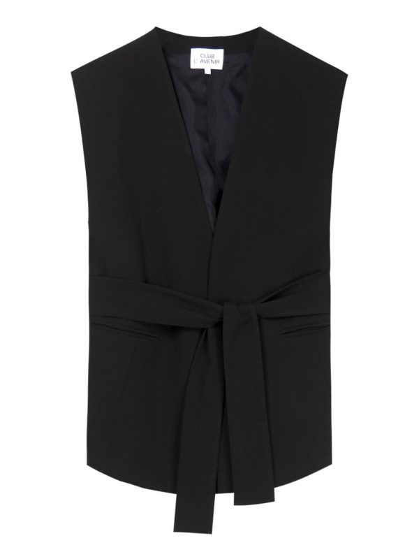 Club l'Avenir Kumi sleeveless blazer Black