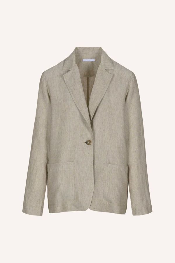 By Bar Lauren linen stripe jacket