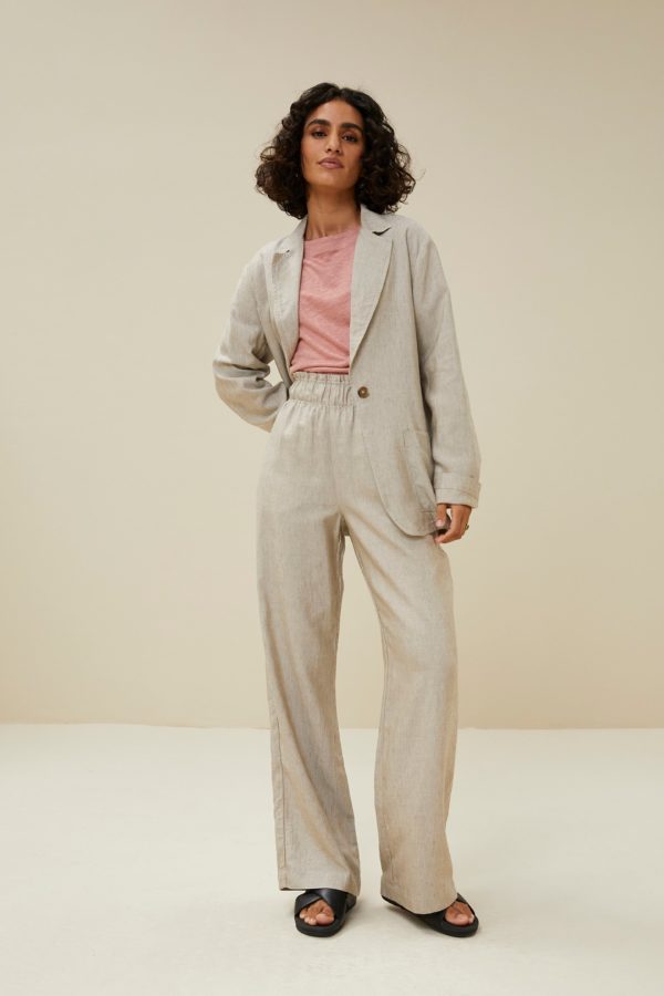 By Bar Lauren linen stripe jacket