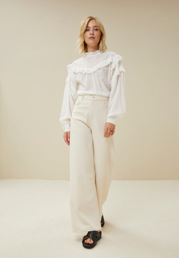 By Bar Lina twill pants Off white