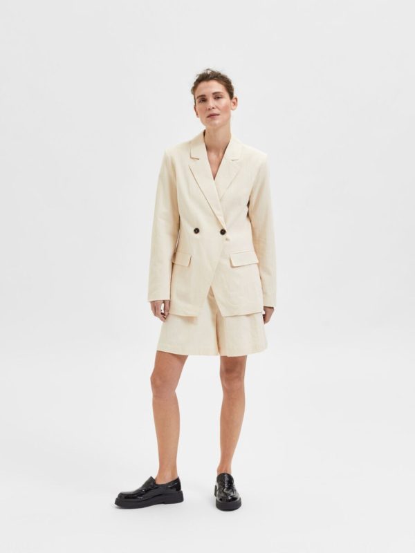 Selected Femme Malvina blazer Sandshell