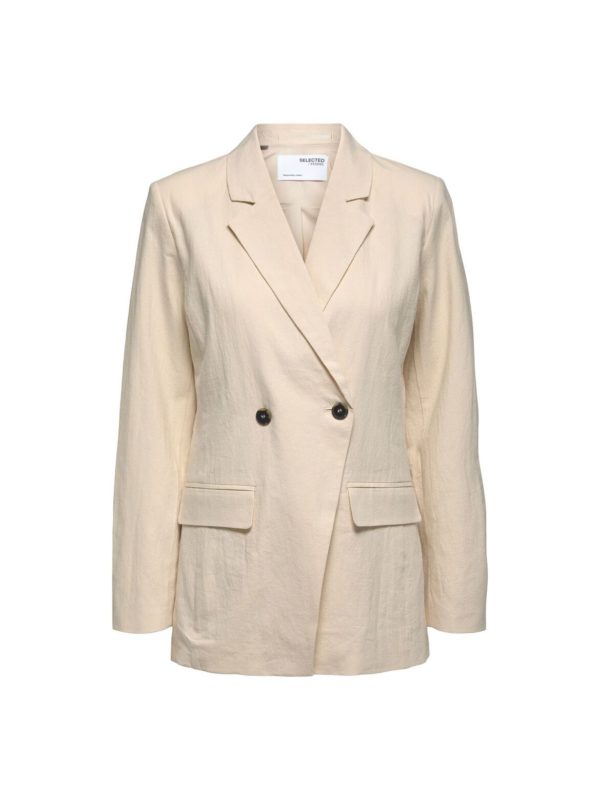 Selected Femme Malvina blazer Sandshell