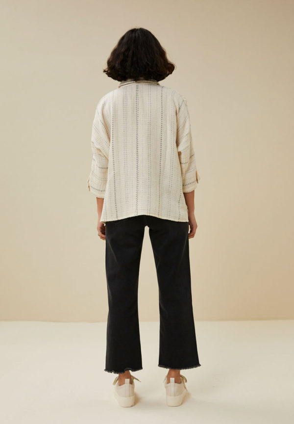 By Bar Norel stripe blouse Off white