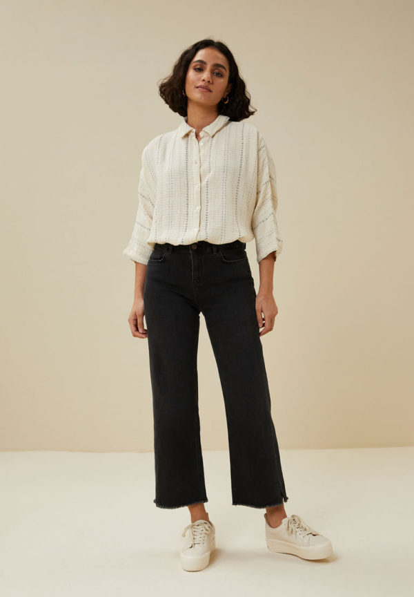 By Bar Norel stripe blouse Off white