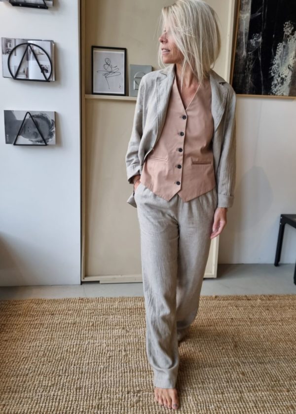 By Bar Lauren linen stripe jacket