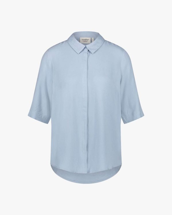 Another Label Bache shirt Blue fog
