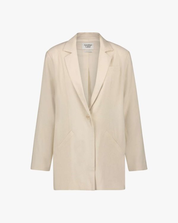 Another Label Elena twill blazer Sandshell