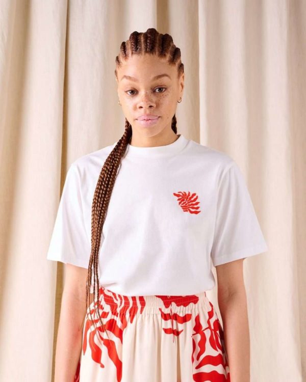 Another Label Leaf t-shirt Off white