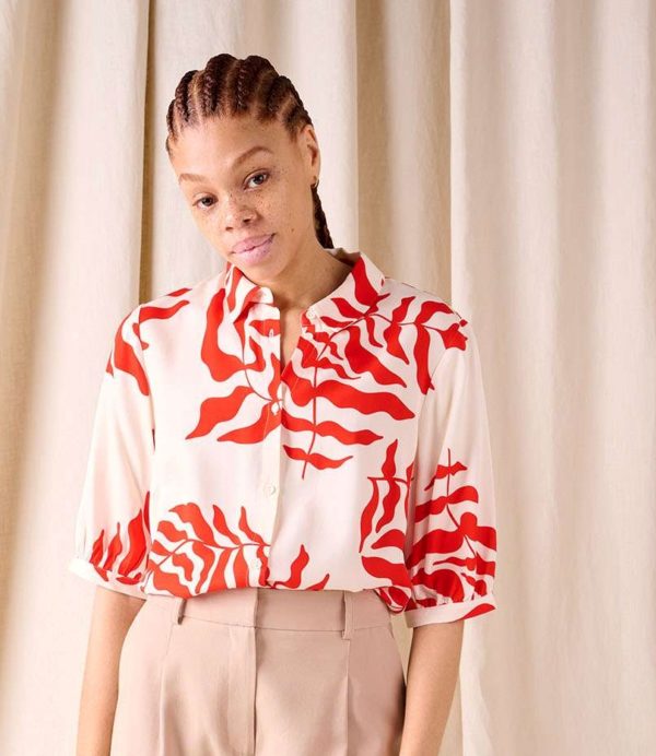 Another Label Lierre leaf shirt