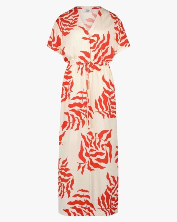 Another Label Rue dress Tangerine leaf