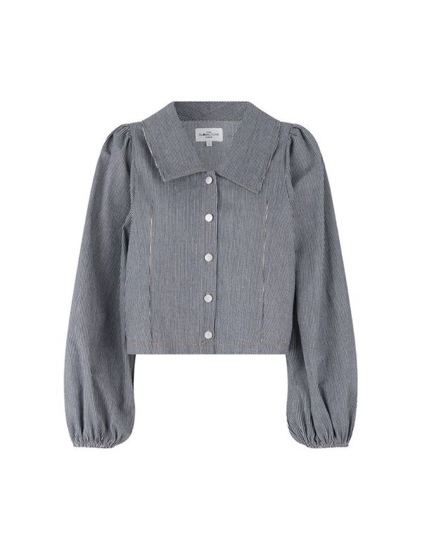 Global Funk Miliea shirt Navy stripes