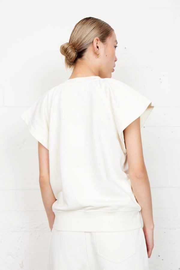 Second Female Polifoli sweatshirt Whisper white