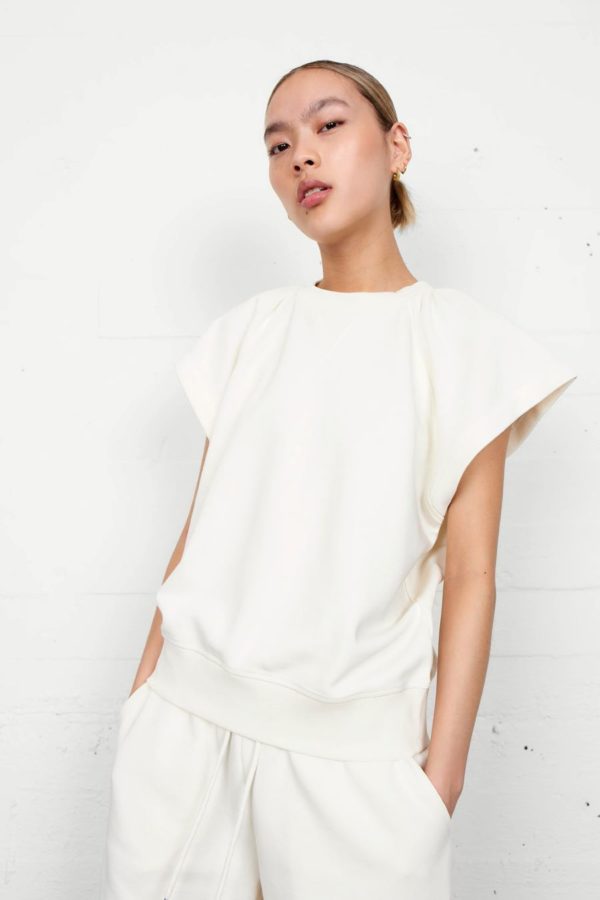 Second Female Polifoli sweatshirt Whisper white