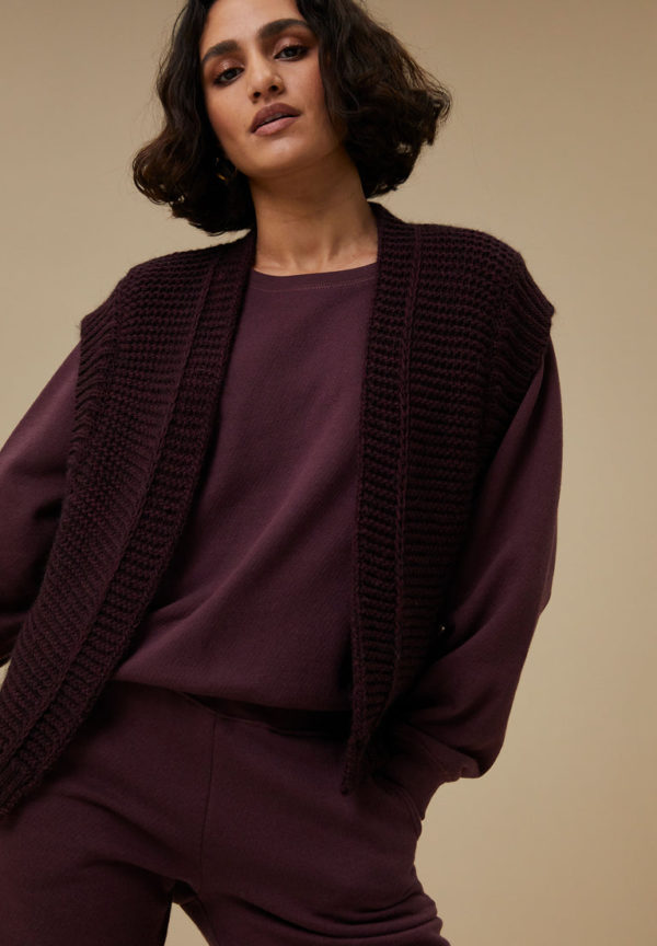 By Bar Sem gilet Aubergine