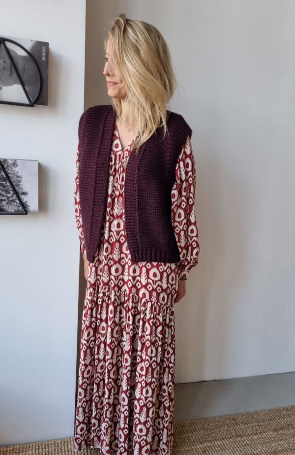 By Bar Sem gilet Aubergine