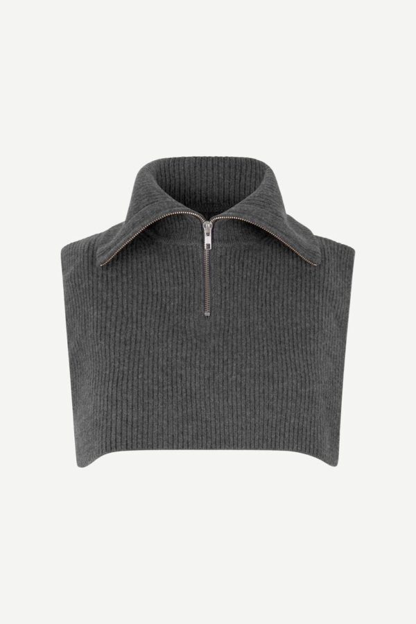 Samsøe & Samsøe Flinti zip scarf Grey