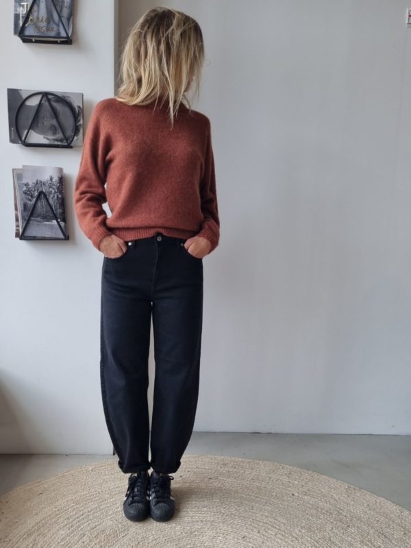 Selected Femme Ulva barrel jeans Black