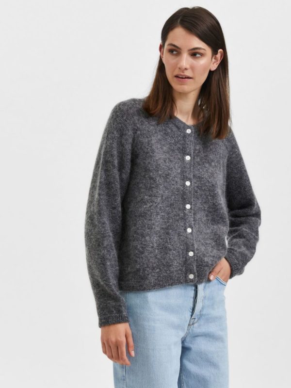 Selected Femme Ivi cardigan Grey