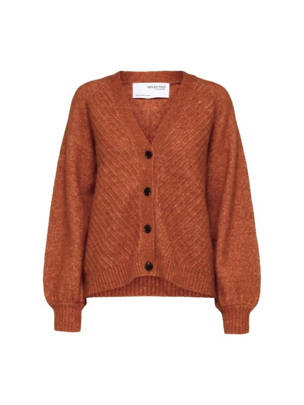 Selected Femme Sif Sisse cardigan Cinnamon or Birch
