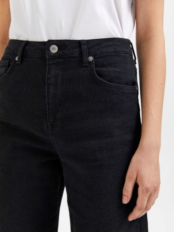 Selected Femme Ulva barrel jeans Black