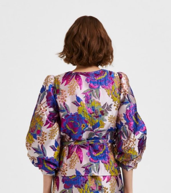 Selected Femme Jonnie Jacquard top