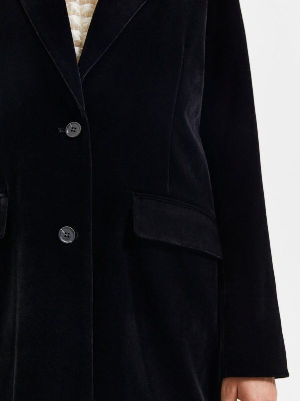 Selected Femme Velva blazer Velvet black