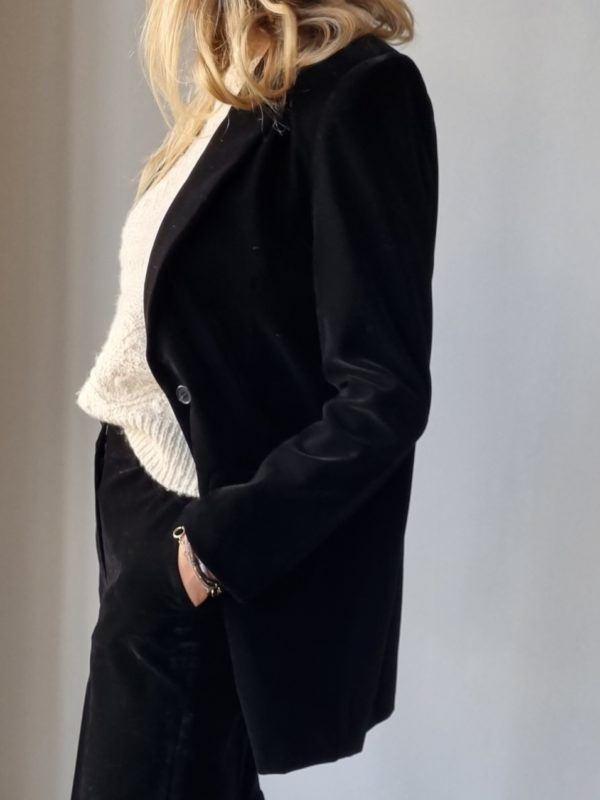 Selected Femme Velva blazer Velvet black