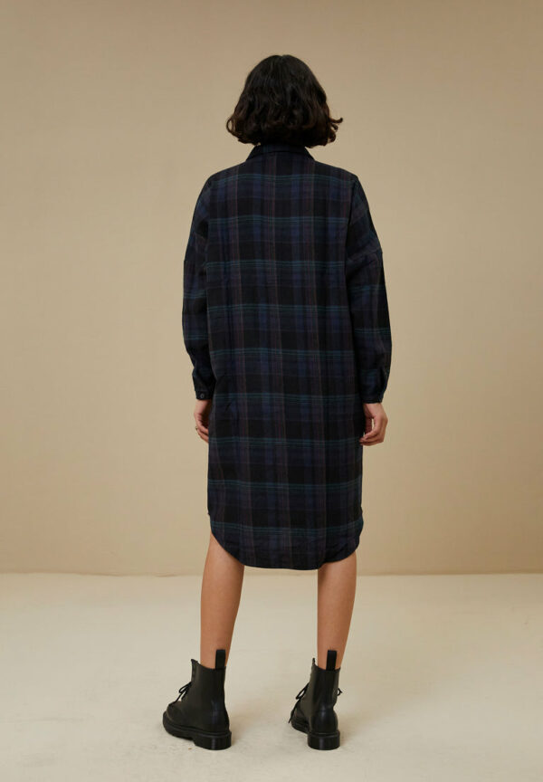By Bar Check dress blue