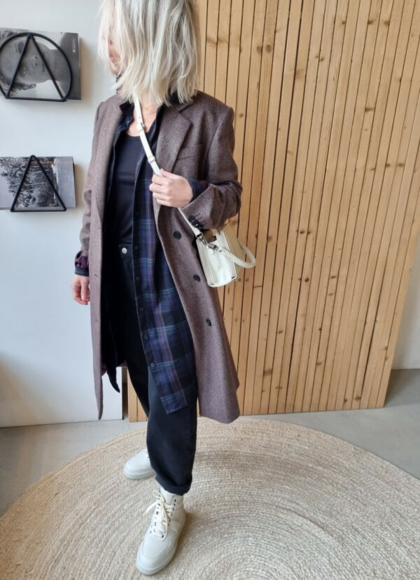 By Bar Check dress blue