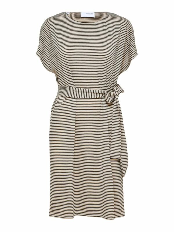 Selected Femme Ivy dress Sandshell stripe
