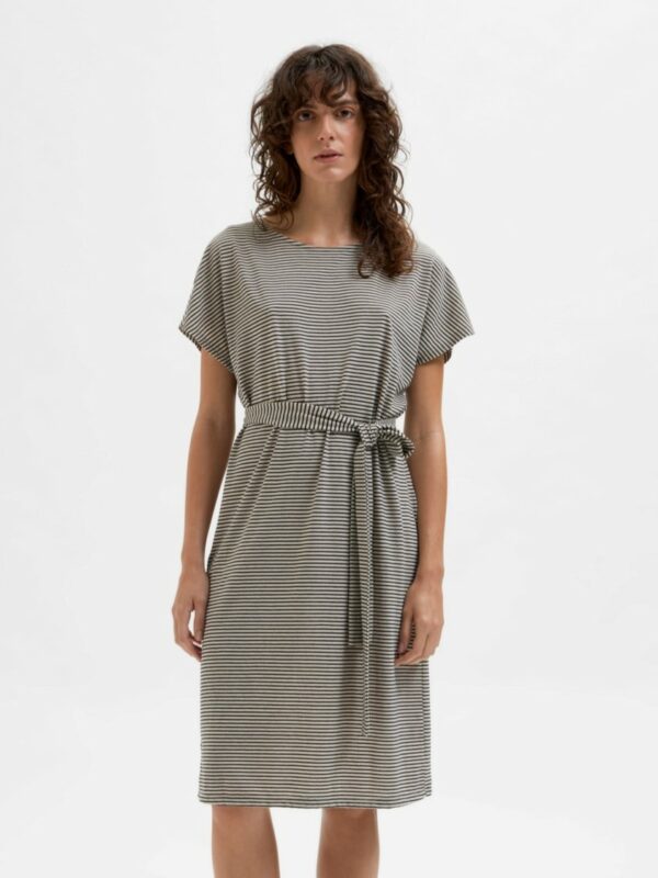 Selected Femme Ivy dress Sandshell stripe