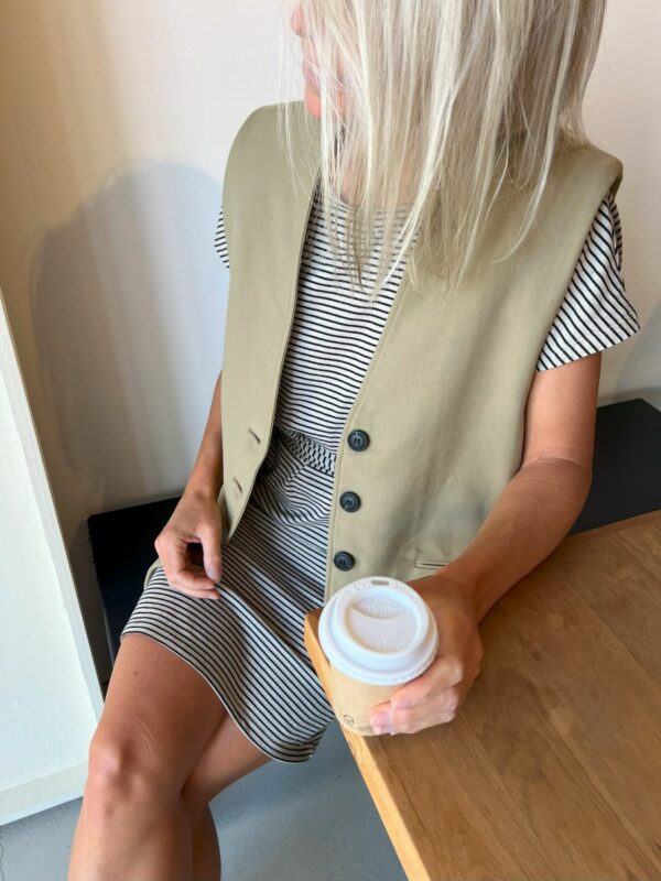 Selected Femme Ivy dress Sandshell stripe